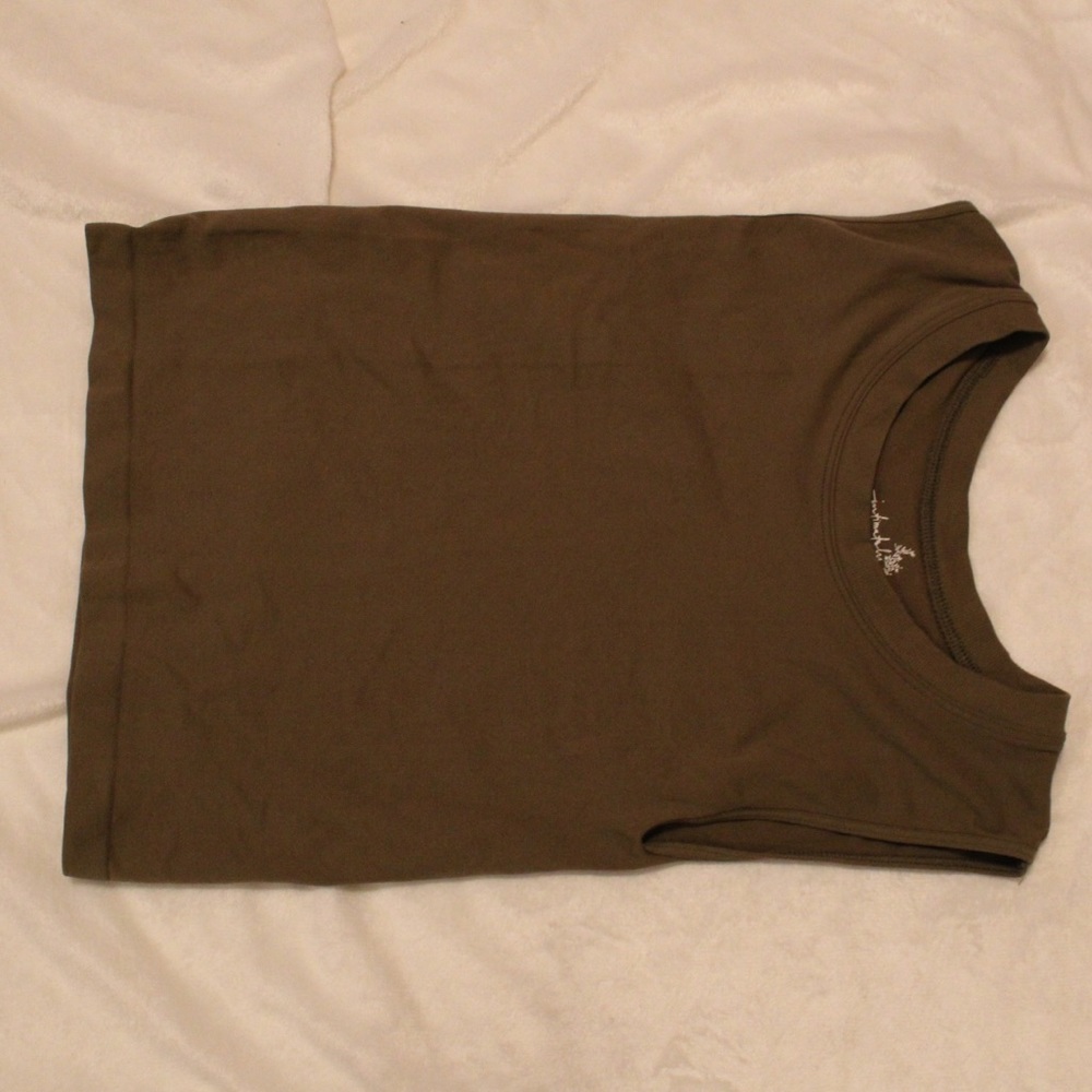 Olive green crop tank